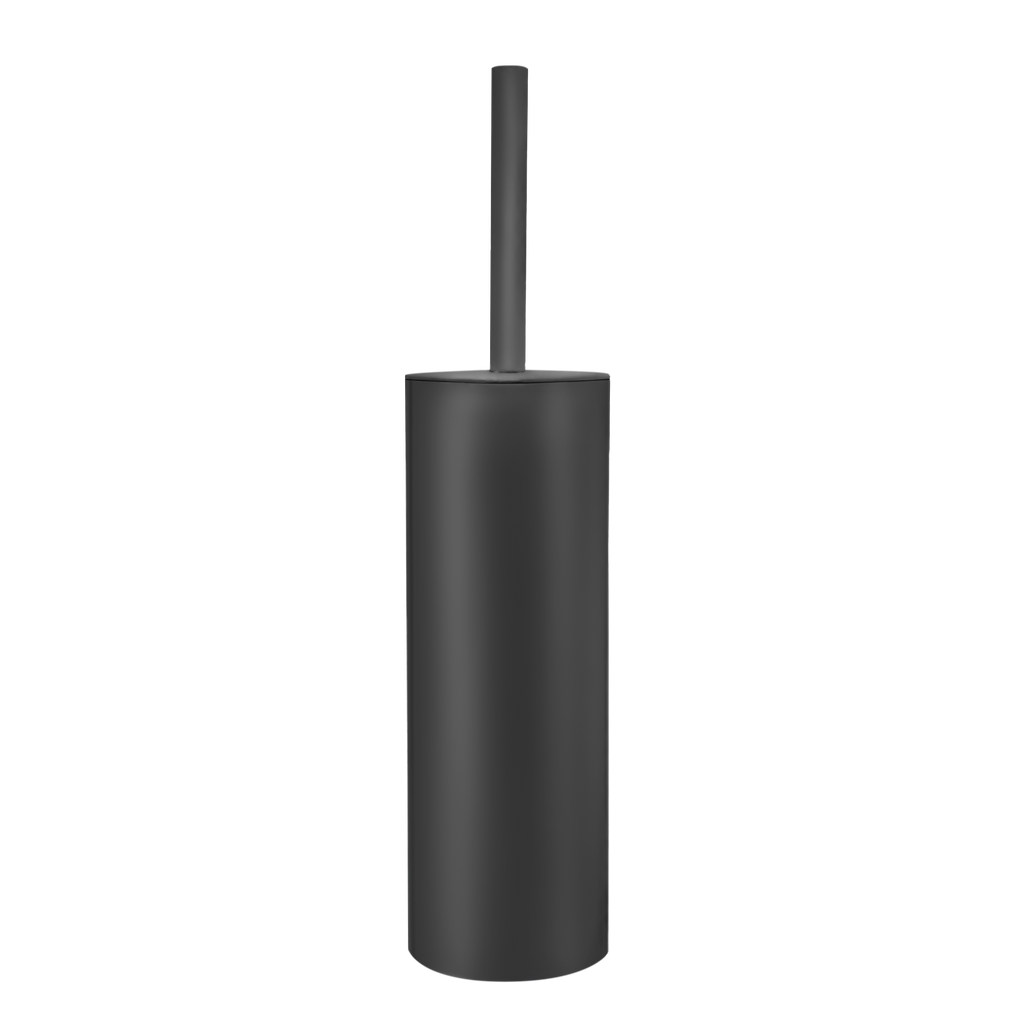 Black toilet brush with short handle