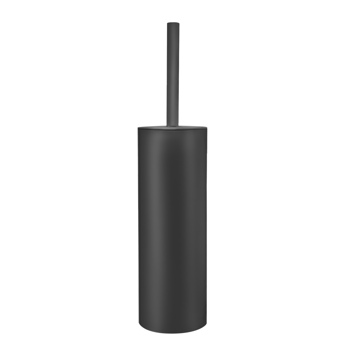 Black toilet brush with short handle