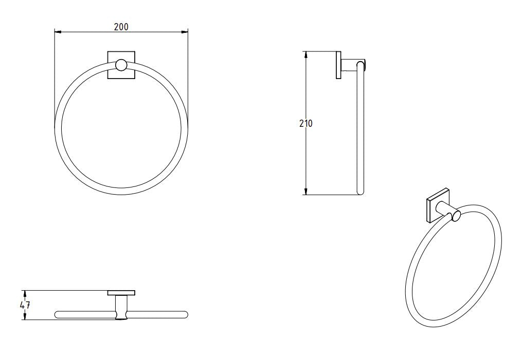 DELTA TOWEL RING