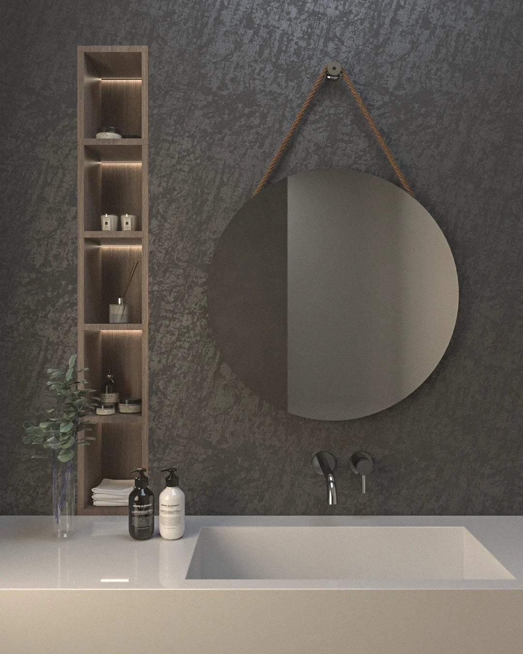 CIRCLE ROPE MIRROR