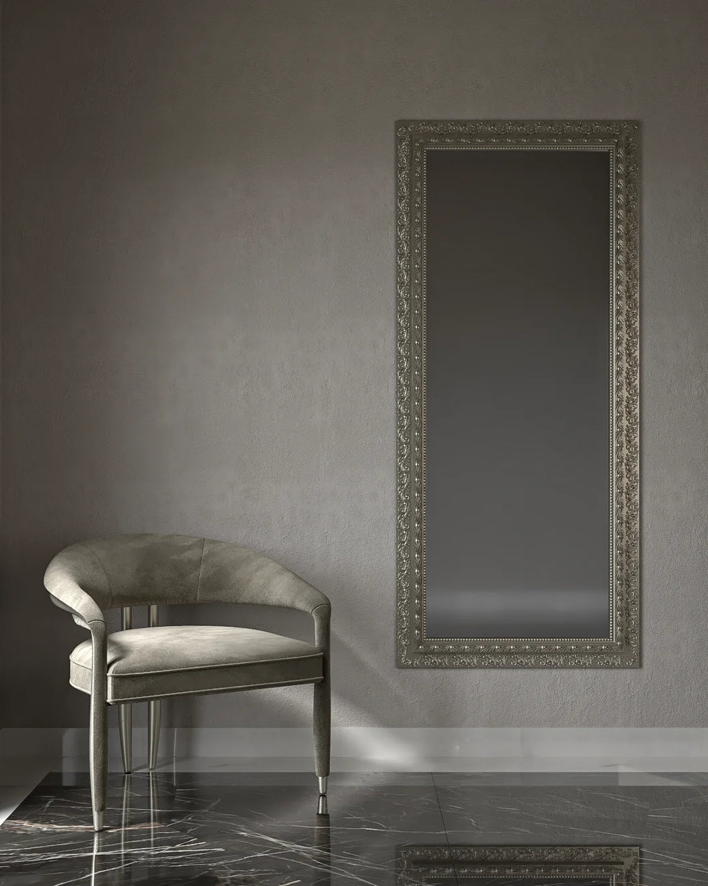 WOOD ANTIQUE MIRROR