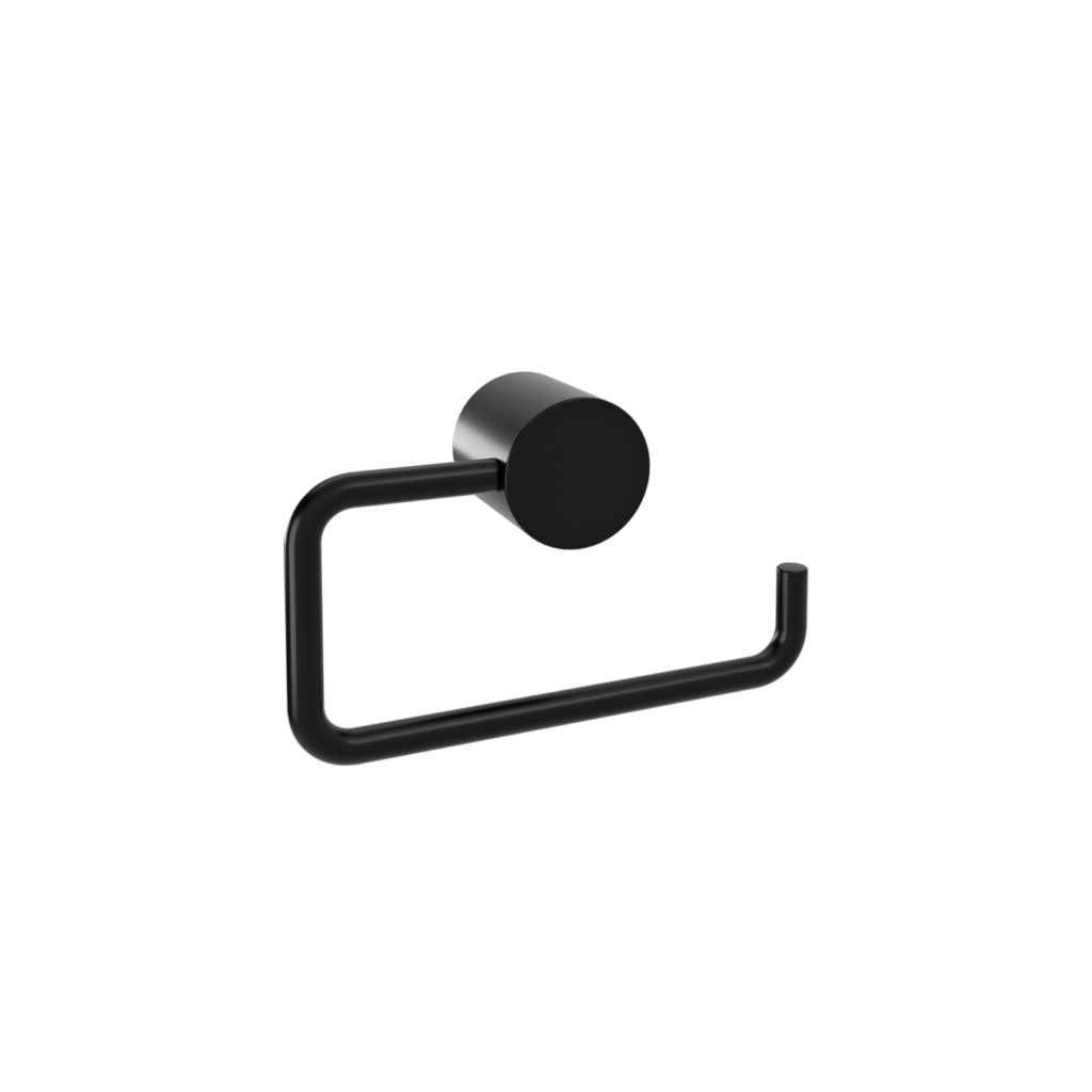 LAMDA BLACK MATTE TOILET ROLL HOLDER