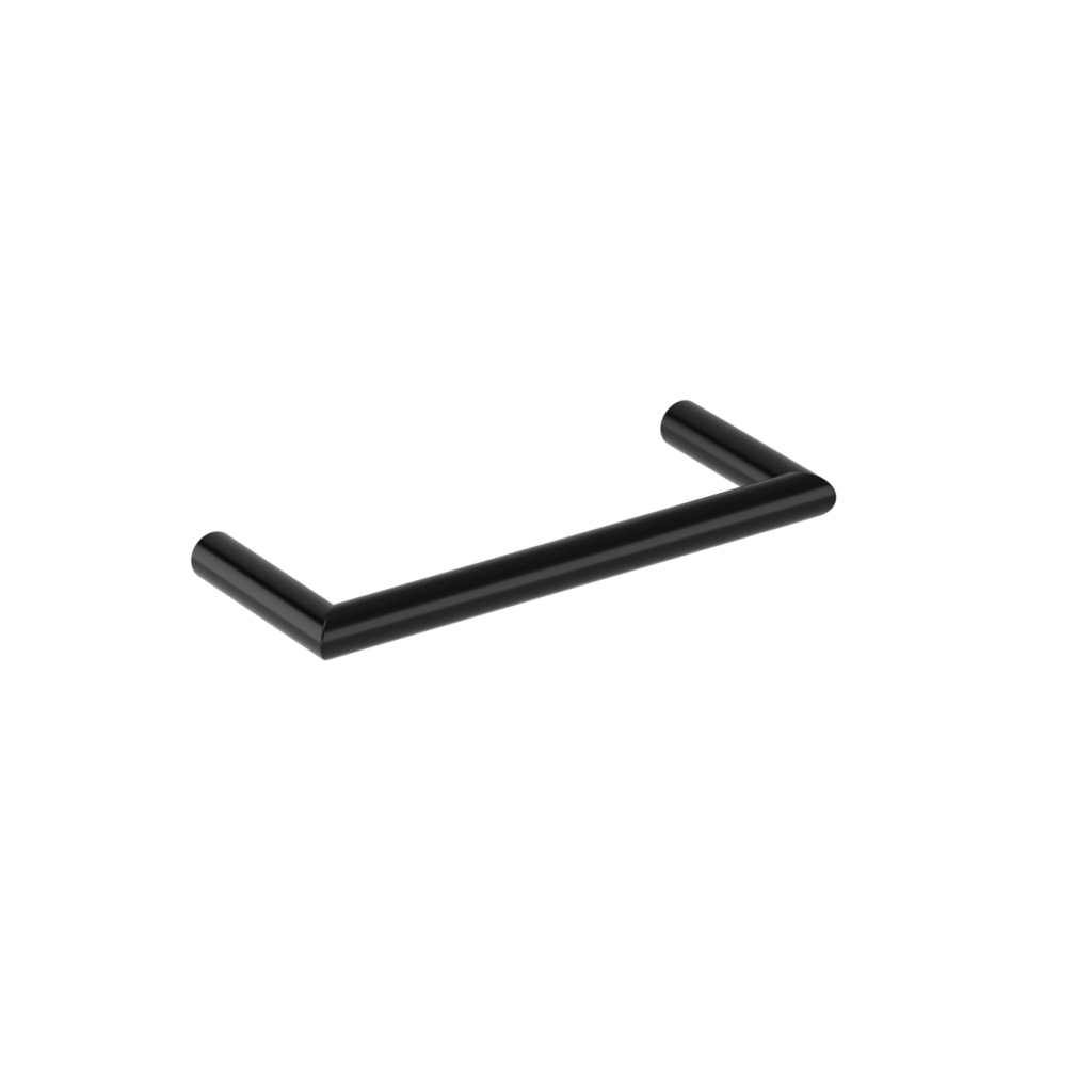 LAMDA BLACK MATTE DOUBLE SUPPORTED TOWEL RING