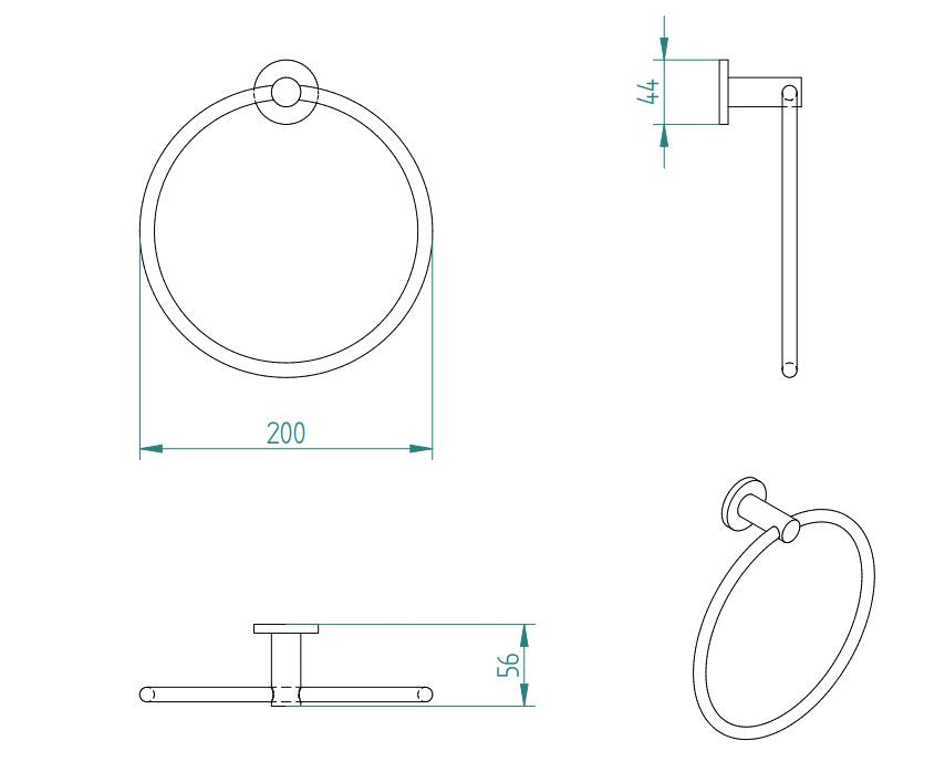 OMICRON ROUND TOWEL RING