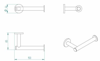 OMICRON TOILET ROLL HOLDER