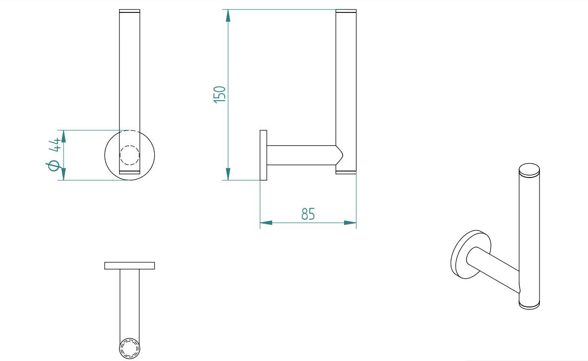 OMICRON SPARE TOILET ROLL HOLDER