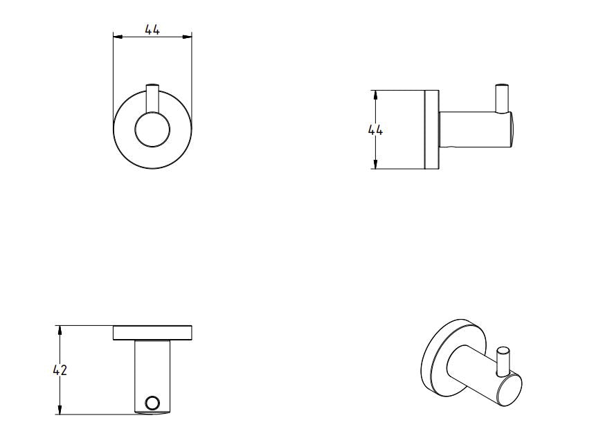SIGMA SINGLE ROBE HOOK