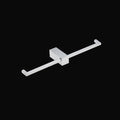 KAPPA DOUBLE TOILET ROLL HOLDER CHROME 26.5×6.5×2.5cm BRASS