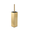 Brushed gold square toilet brush