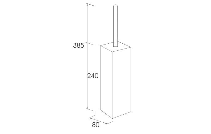 Square toilet brush
