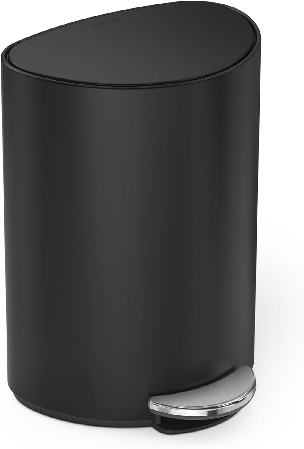 Simplehuman 6L semi-Round Step can Matte Black