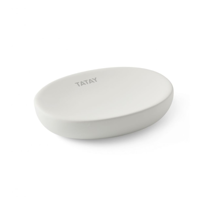 TATAY SOFT SOAP DISH WHITE PERGAMON