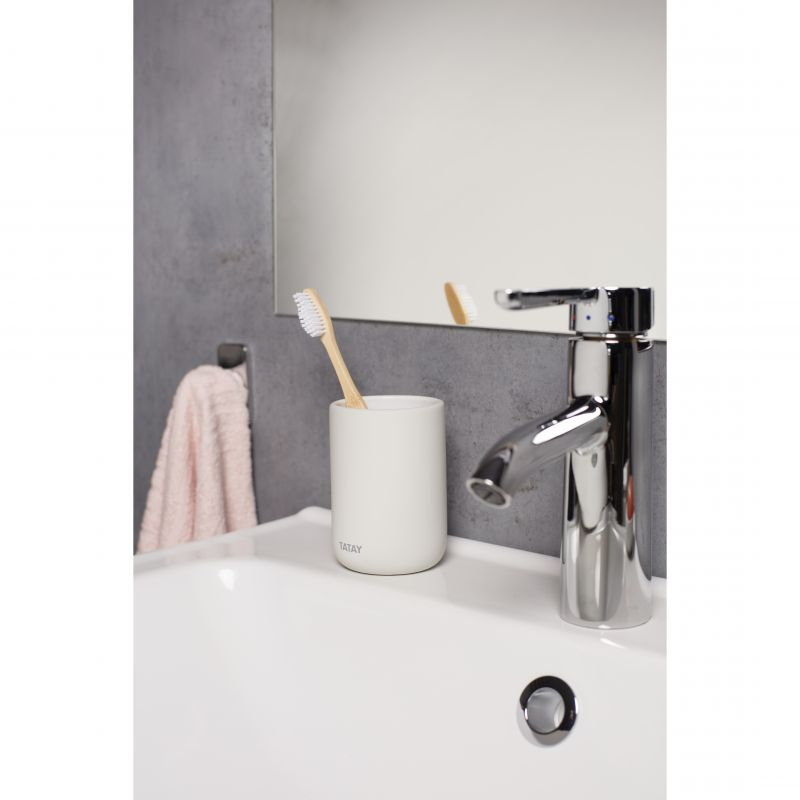 TATAY SOFT TOOTHBRUSH HOLDER WHITE PERGAMON