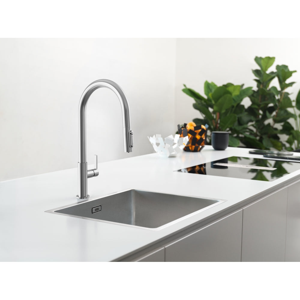 FRANKE Maris Slim Clear Water Pull-Out Kitchen Mixer