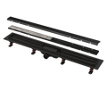 SHOWER DRAIN WITH AN EDGE FOR TWO-SIDED GRID BLACK MATTE