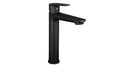SPRINT SINGLE LEVER BASIN MIXER TALL WITH BRASS POP-UP WASTE BLACK MATT