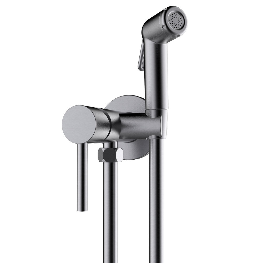 TOUBKAL BRUSHED GUNMETAL CONCEALED 2-WAY SINGLE-LEVER SHOWER 1 FUNCTION SHATTAF