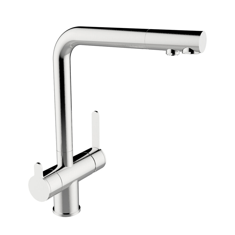 NEXUS BRUSHED STAINLESS STEEL SINGLE-LEVER 3WAY PULL-OUT KITCHEN MIXER