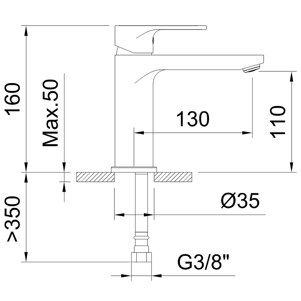 ROCKET GUNMETAL SINGLE LEVER BASIN MIXER