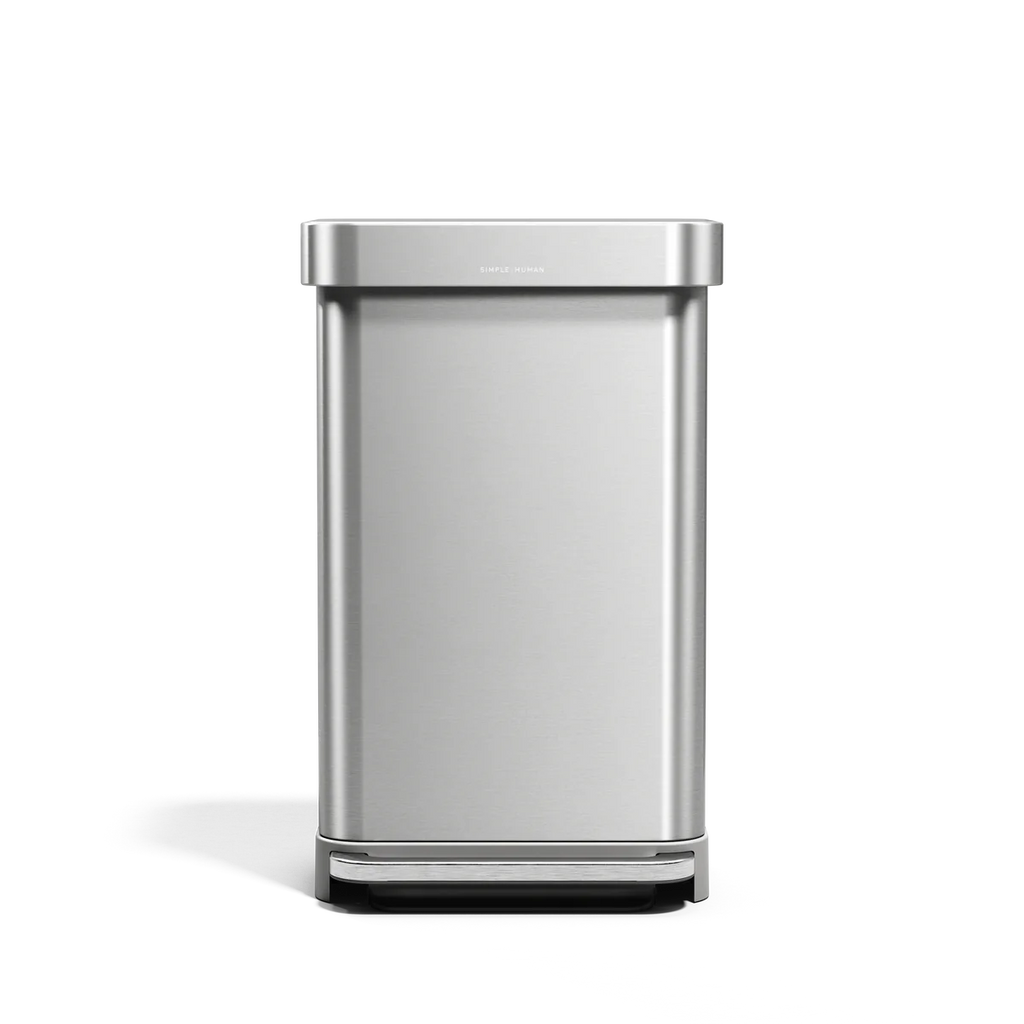 45L BRUSHED STAINLESS STEEL BIN