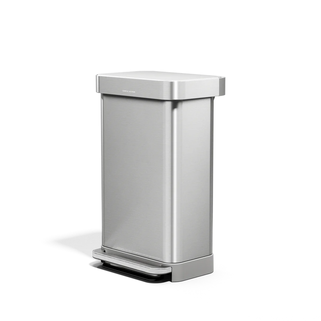 45L BRUSHED STAINLESS STEEL BIN