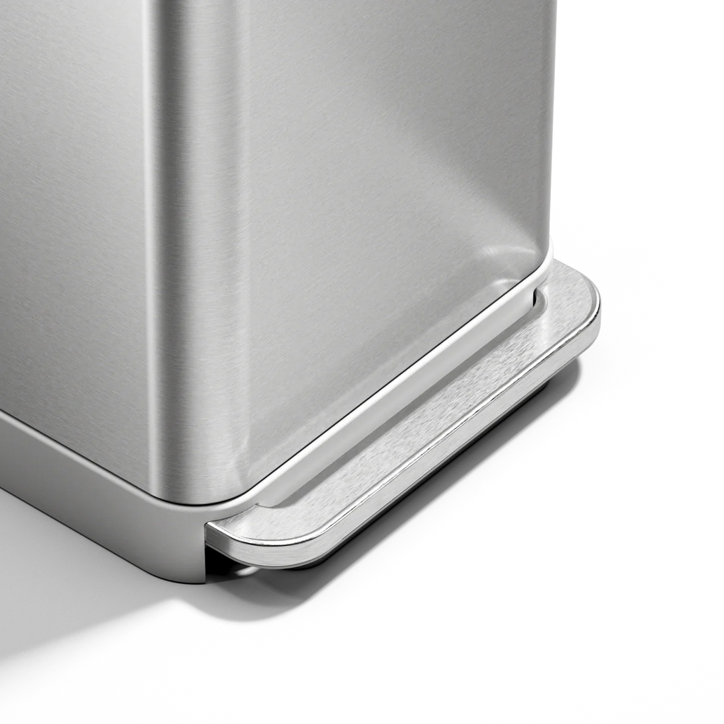 45L BRUSHED STAINLESS STEEL BIN