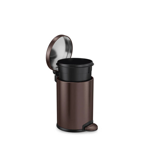 4.5L Round Pedal Bin Dark Bronze Stainless Steel