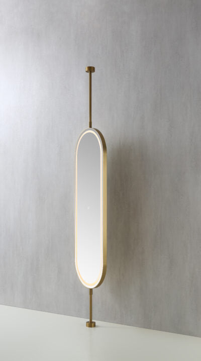 LED MIRROR WITH GOLD METAL FRAME 50x150CM