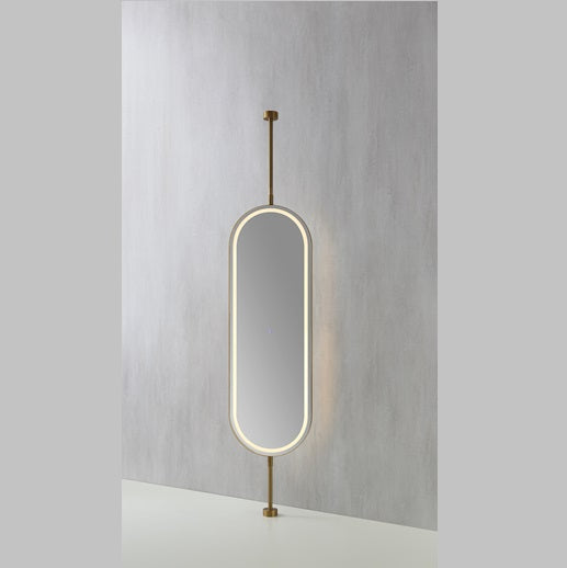 LED MIRROR WITH GOLD METAL FRAME 50x150CM