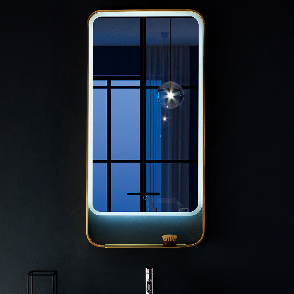LED MIRROR WITH GOLD FRAME 60x120CM