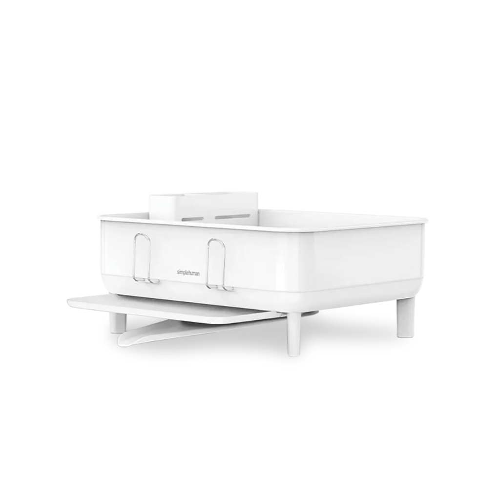 STEEL FRAME DISHRACK WHITE COMPACT