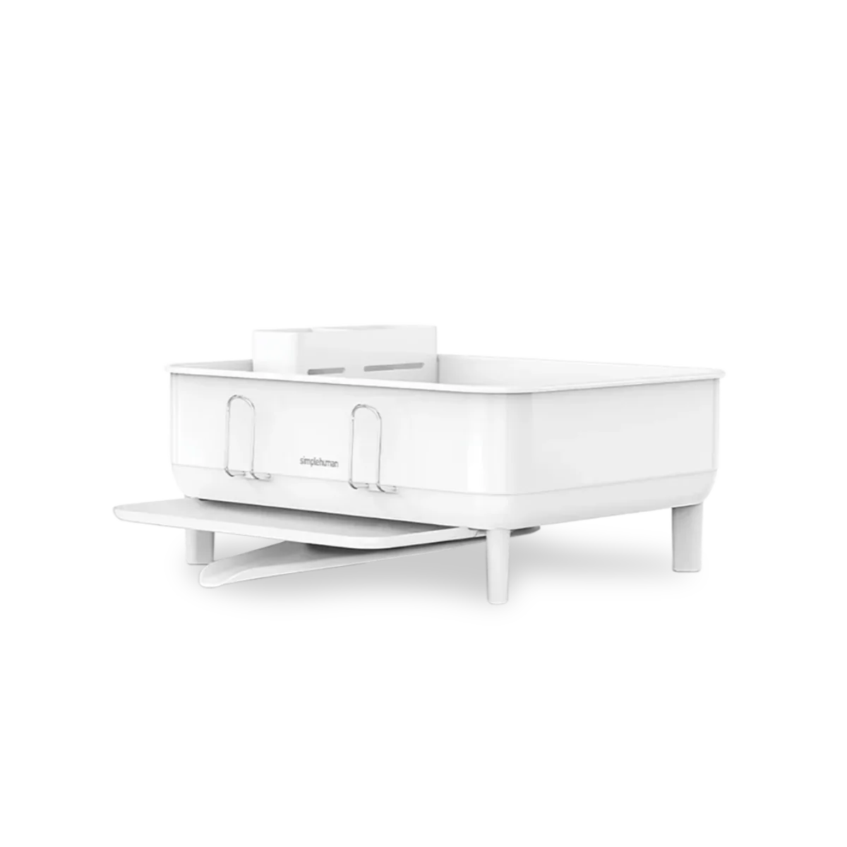 STEEL FRAME DISHRACK WHITE COMPACT