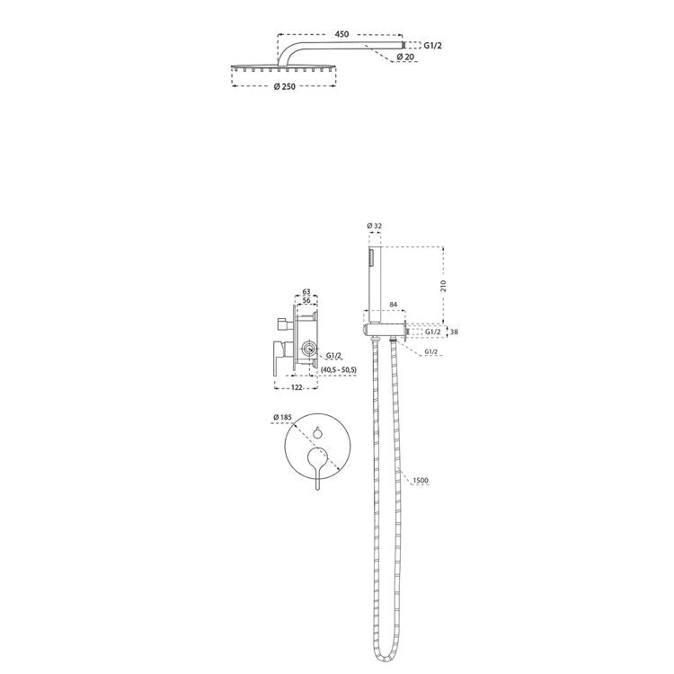 ERA Concealed Shower Mixer Set