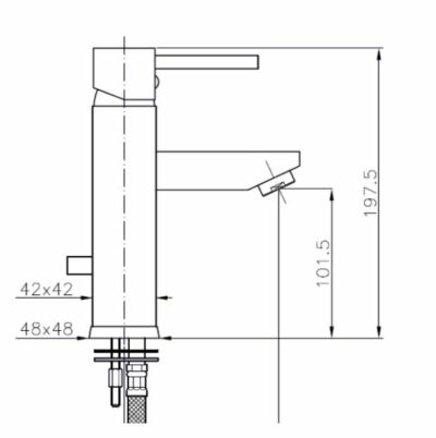 USTICA BASIN MIXER WITH POP-UP WASTE