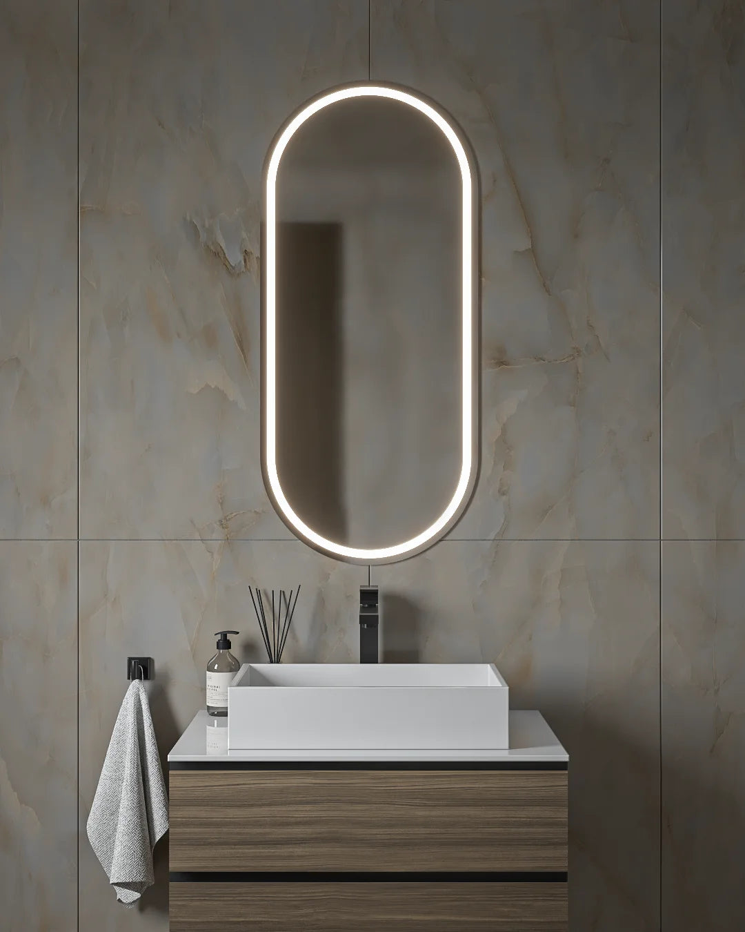 SEMI OVAL MAT MIRROR