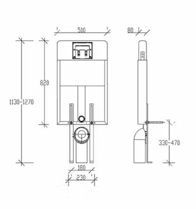 SIAMP VERSO CONCEALED CISTERN 11180 FOR WALL HUNG TOILETS