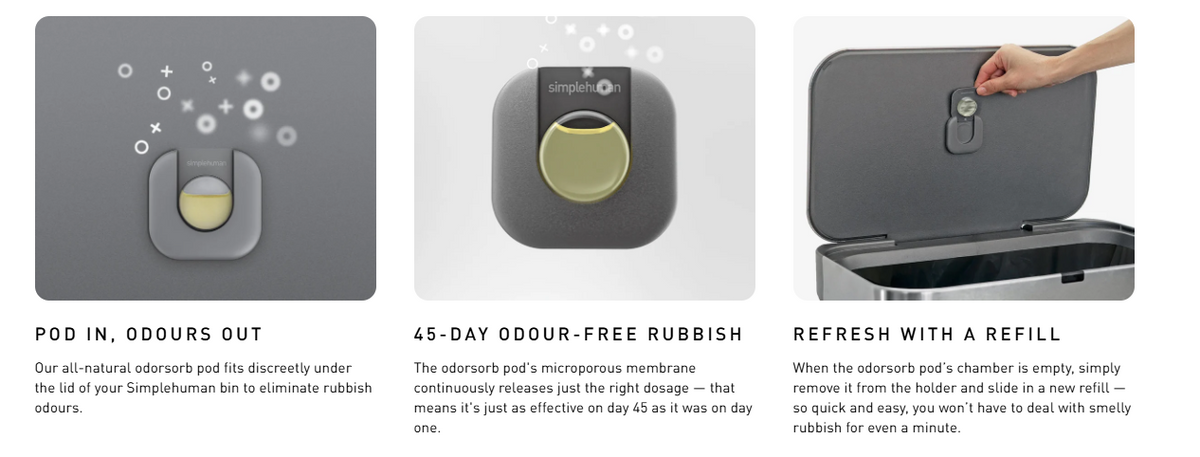 Simplehuman Odorsorb pod starter pack