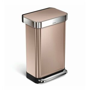 SIMPLEHUMAN 45L ROSE GOLD STAINLESS STEEL BIN