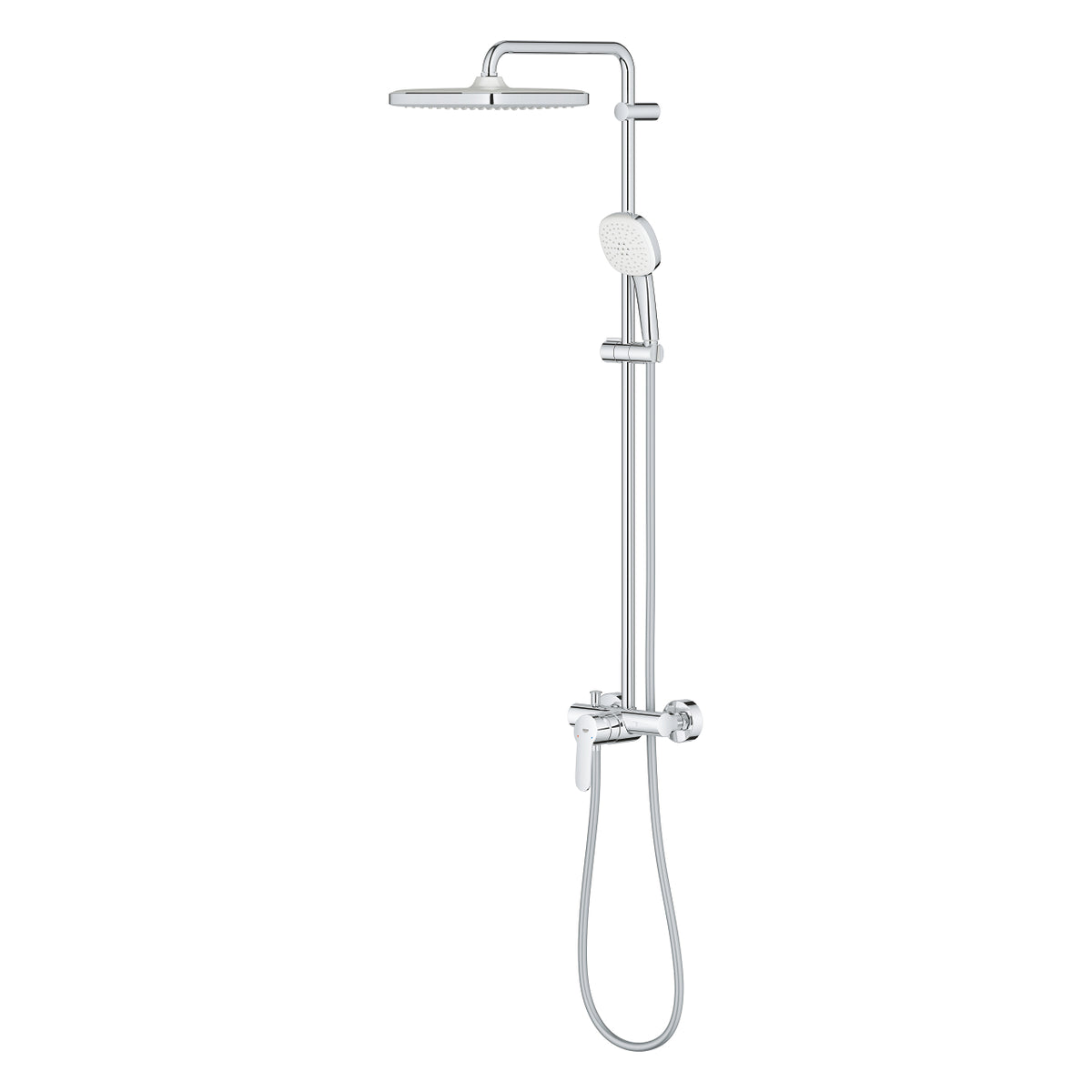 GROHE TEMPESTA COSMOPOLITAN SYSTEM 250 CUBE SHOWER SYSTEM WITH SINGLE LEVER MIXER FOR WALL MOUNTING