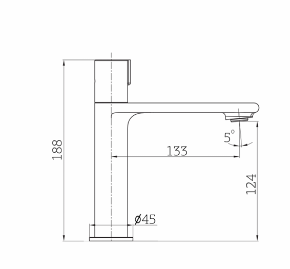 Orabella Elegance Progressive - Single lever basin mixer