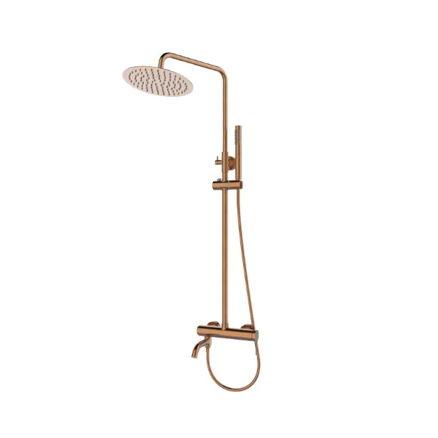 ERA COPPER SINGLE LEVER SHOWER COLUMN WITH BATHTUB MIXER