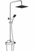SQUARE SHOWER COLUMN WITH SHOWER HEAD AND MIXER