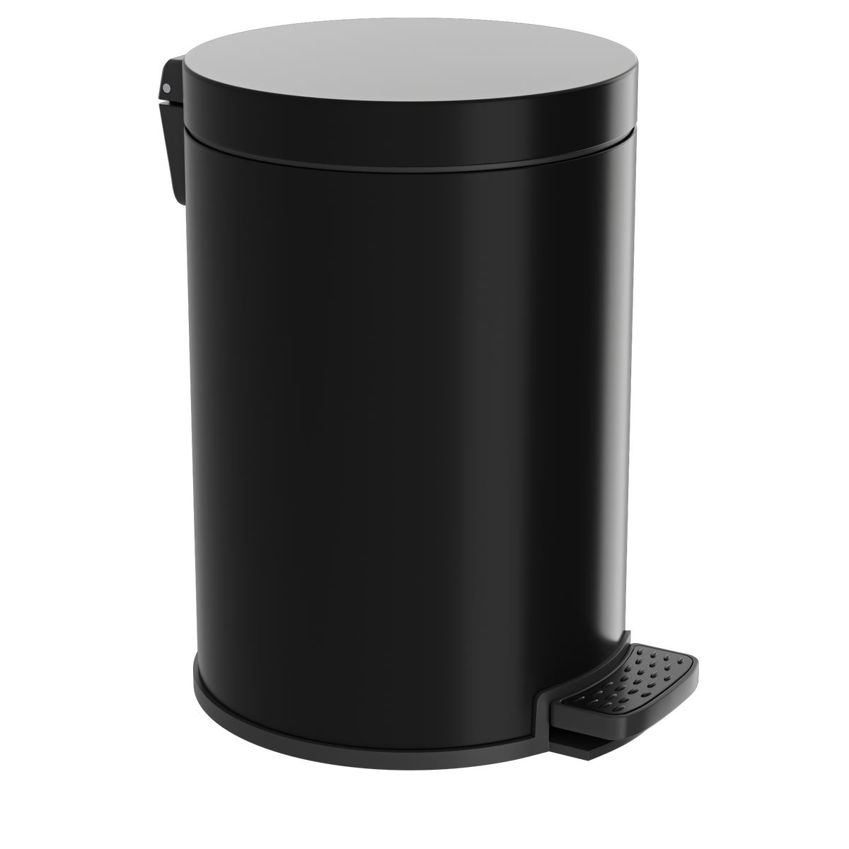 BLACK ROUND REFUSE BIN 6LT