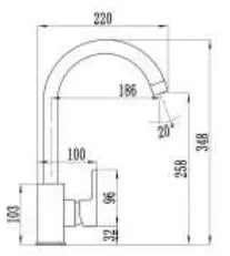 BLU SINK MIXER CHROME