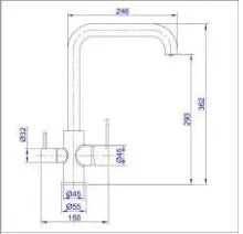 EPOS 3WAY SINK MIXER BLACK
