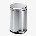 4.5L Mini-Round Step Can Brushed Stainless Steel