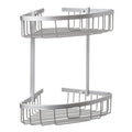 DOUBLE CORNER STORAGE BASKET ICE 22X22X32cm
