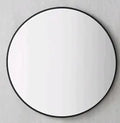 ROUND MIRROR WITH BLACK METAL FRAME ⌀800MM