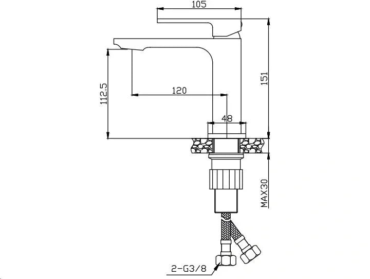 VEGA BASIN MIXER CHROME