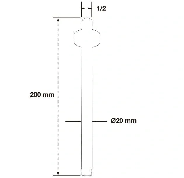 ROUND CEILING SHOWER ARM